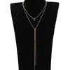 2021 Simple Gold Silver Color Chain Choker Necklace Long Beads Tassel Chocker Necklaces For Women collar collier ras du cou