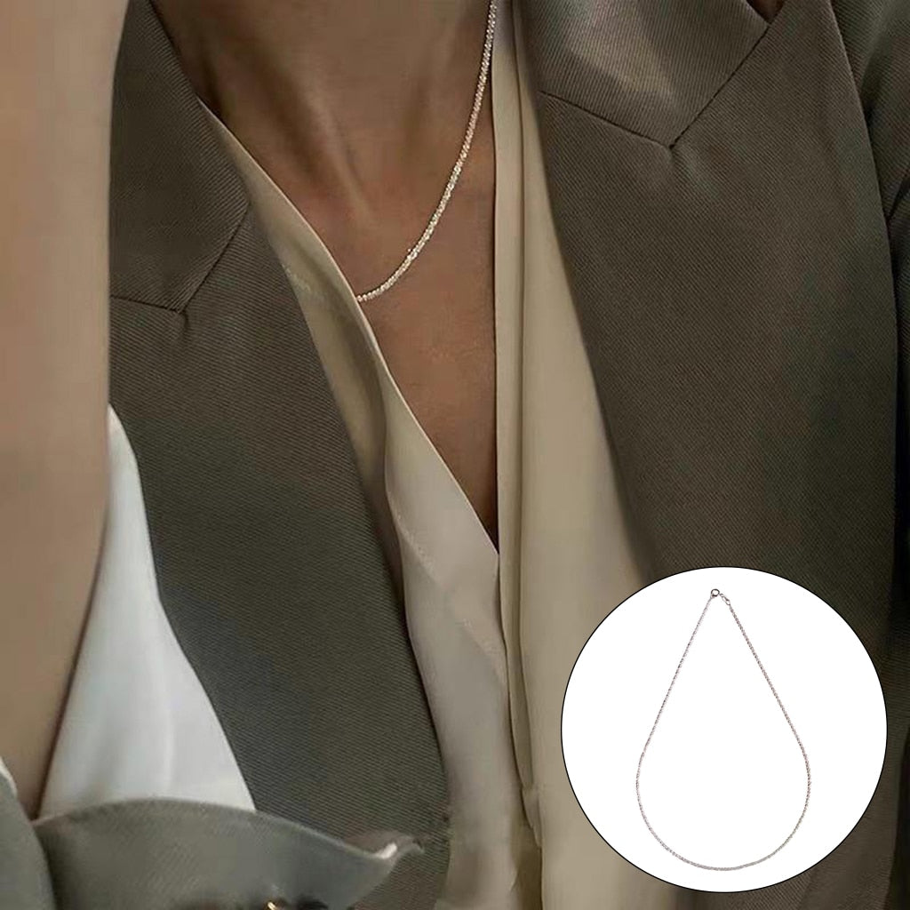 2021 Simple Silver Color Choker Necklace Casual Clavicle Chain Necklace Starry Neck Collar Choker for For Women Party Jewelry