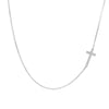2021 Stainless Steel Choker Necklace Women Gold Color Sideways Cross Necklace Tiny Short Chain Collares Female Religious Jewelry