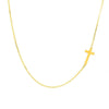 2021 Stainless Steel Choker Necklace Women Gold Color Sideways Cross Necklace Tiny Short Chain Collares Female Religious Jewelry