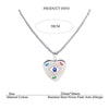 2021 Stainless Steel Colorful Heart Islam Turkey Eyes Necklaces Charm Silver Color Necklace Women Jewelry ojo turco N5209S02