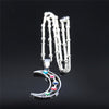 2021 Stainless Steel Colorful Heart Islam Turkey Eyes Necklaces Charm Silver Color Necklace Women Jewelry ojo turco N5209S02