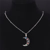 2021 Stainless Steel Colorful Heart Islam Turkey Eyes Necklaces Charm Silver Color Necklace Women Jewelry ojo turco N5209S02