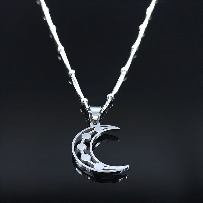 2021 Stainless Steel Colorful Heart Islam Turkey Eyes Necklaces Charm Silver Color Necklace Women Jewelry ojo turco N5209S02
