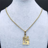 2021 Stainless Steel Mazda Culture Necklaces Pendants Gold Color Persian Empire Religion Zoroastrianism Sphinx Jewelry N4519S05