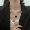 2021 Summer Black Heart Necklace For Women Vintage Pendant Cuban Chain Goth Choker Stainless Steel Jewelry Free Shiping