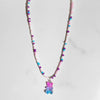 2021 Summer Rainbow Beaded Gummy Bear Pendant Necklace For Women Cute Cartoon Animal Rice Bead Choker Necklaces Boho Jewelry