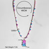 2021 Summer Rainbow Beaded Gummy Bear Pendant Necklace For Women Cute Cartoon Animal Rice Bead Choker Necklaces Boho Jewelry