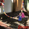 2021 Summer Rainbow Beaded Gummy Bear Pendant Necklace For Women Cute Cartoon Animal Rice Bead Choker Necklaces Boho Jewelry