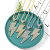 2022 Temperament  Hip Hop Retro Full Zircon Lightning Necklace Gold Men's Party Locomotive Accessories Pendant Necklace Jewelry