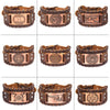 2022 Toten Design Nordic Viking Odin Compass Bracelet for Man Hand-Woven Wide Leather Wristband Adjustable Bangles Punk Jewelry