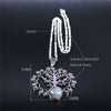 2022 Tree of Life Flash Stone Stainless Steel Charm Necklaces Women Silver Color Pendant Necklace Jewelry collier femme N4320S03