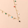 2022 Trend Bohemia Drip Glaze Love Cross Pendant Necklace Simple Vintange Creative Personality Choker Neck For Women