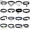 2021 Trend Sexy Punk Choker Necklaces Collar Leather Choker Neck Leather Necklace Bondage Goth Jewelry Women Gothic Accessories