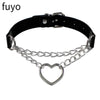 2021 Trend Sexy Punk Choker Necklaces Collar Leather Choker Neck Leather Necklace Bondage Goth Jewelry Women Gothic Accessories
