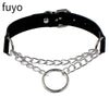 2021 Trend Sexy Punk Choker Necklaces Collar Leather Choker Neck Leather Necklace Bondage Goth Jewelry Women Gothic Accessories