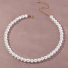 2021 Trendy Big Pearl Necklace For Women White Imitation Pearl Choker Necklace Elegant Wedding Jewelry