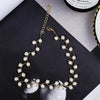2021 Trendy Elegance Statement Necklace Charm Simulated Pearl Beads Choker Necklace For Women Kolye Collier Femme