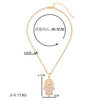 2022 Trendy Gold Hamsa Hand Of Fatima Pendant Necklace For Women Chokers Turkish Jewelry
