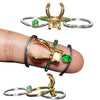 2022 Trendy Loki Ring Men's Ring 3 PCS/set Movie Character Cosplay Claw Helmet Zircon Inlaid Accessories Party Jewelry