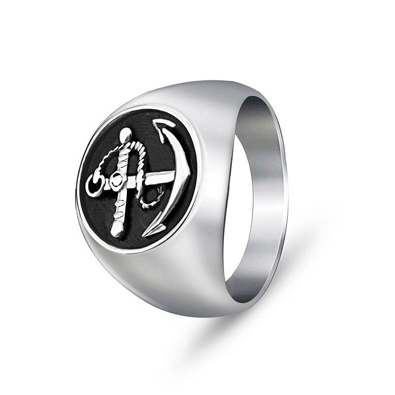 2022 Trendy Retro Nordic Viking Pattern Ring Men's Ring Religious Rune Amulet Accessories Party Jewelry