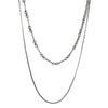 2021 Trendy Stainless stee Double layer Long Chain Necklace Simple Minimalist Punk Chain Necklace for Women Men Goth Jewelry Gif