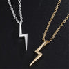 2021 Trendy Tiny Lightning Bolt Pendant Necklace Jewelry Celebrity Surgical Steel Beam Charm Chain Necklace for Women Party Gift
