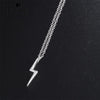 2021 Trendy Tiny Lightning Bolt Pendant Necklace Jewelry Celebrity Surgical Steel Beam Charm Chain Necklace for Women Party Gift