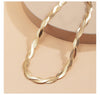 2021 Unique Twisted Snake Chain Necklace for Women Sexy Vintage Flat Blade Aircraft Clavicle Link Choker Necklace Jewelry Bijoux