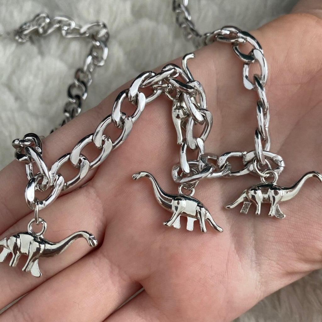 2021 Vintage Harajuku Goth Punk Metal Dinosaur Shape Pendant Chain Choker Necklace for Women Egirl Cool Hip Hop Trendy Jewelry