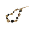 2021 Vintage Simple Irregular Black Onyx Metallic Gold Color Stitching Necklace Geometry Choker for Women Girls Travel Jewelry