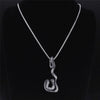 2022 Wicca Cobra Stainless Steel Chain Necklaces Women/Men Silver Color Pendant Necklace Jewelry acero inoxidable joyeria NZZ174