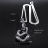 2022 Wicca Cobra Stainless Steel Chain Necklaces Women/Men Silver Color Pendant Necklace Jewelry acero inoxidable joyeria NZZ174