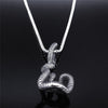 2022 Wicca Cobra Stainless Steel Chain Necklaces Women/Men Silver Color Pendant Necklace Jewelry acero inoxidable joyeria NZZ174