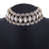 2021 Women's Neck Clavicle Rhinestone Necklace  Glitter Chokers Retro Aesthetic Accessories For Women's Gold Silver Plated