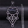 2022 Yoga Seven Chakra Natural Stones Stainless Steel Necklace Silver Color Chain Necklace Men/Women Jewelry collier femme NXS05