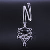 2022 Yoga Seven Chakra Natural Stones Stainless Steel Necklace Silver Color Chain Necklace Men/Women Jewelry collier femme NXS05