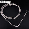 2021 creative shining Rhinestone Necklace Earrings  multi row Necklace women accessories jewelry gift