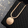 2021 Euro American style lucky round brand titanium steel rose gold necklace clavicle chain