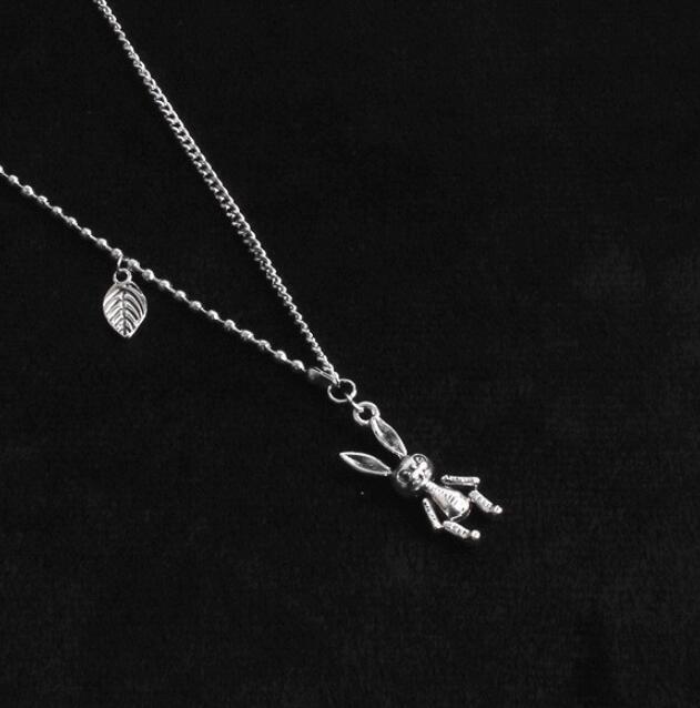 2022 ins Korea Cool Bear Rabbit Animal Pendant Necklace For Women men Vintage Dark Handmade Hip Hop Chain Party Jewelry