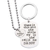 2021 2Pcs Father Daughter Gift These Girls Stole My Heart They Call Me Daddy Keychain Set Heart Puzzle Daughter Dad Necklace