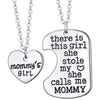 2021 2Pcs Father Daughter Gift These Girls Stole My Heart They Call Me Daddy Keychain Set Heart Puzzle Daughter Dad Necklace