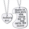2021 2Pcs Father Daughter Gift These Girls Stole My Heart They Call Me Daddy Keychain Set Heart Puzzle Daughter Dad Necklace