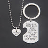 2021 2Pcs Father Daughter Gift These Girls Stole My Heart They Call Me Daddy Keychain Set Heart Puzzle Daughter Dad Necklace