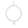 2021 Japanese and Korean ladies party alloy pearl clavicle necklace design trend style clavicle necklace