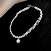 2021 Japanese and Korean ladies party alloy pearl clavicle necklace design trend style clavicle necklace