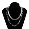 2021 and popular ladies party brass multi-layer hip hop rock snake bone chain trend metal clavicle chain necklace