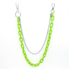 2022 trend punk hip-hop green plastic acrylic resin chain cashew flower pants chain hanging chain tidal wave belt