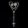 2022Handmade Round Glass Bead Catholic Rosary Quality Bead Cross Necklace Beads Cross Religious Pendants Necklace