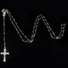 2022Handmade Round Glass Bead Catholic Rosary Quality Bead Cross Necklace Beads Cross Religious Pendants Necklace